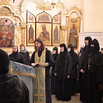 Молебен перед иконой Успения Пресвятой Богородицы в Псково-Печерском монастыре